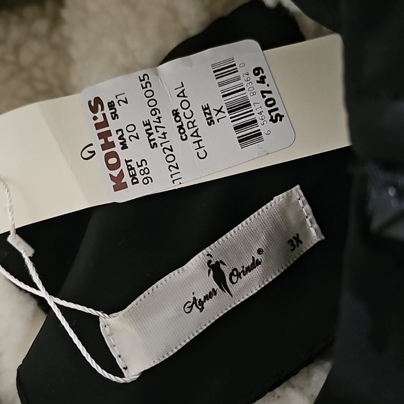 Agnes Orinda Plus Size Coat for Women Faux Fur Leather Button Down Long Sleeve - Picture 2 of 9